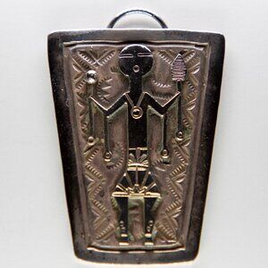Fernando Benally Navajo Sterling Silver Storyteller Pendant 35g SIGNED